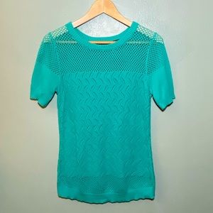 Netted Crochet Knit Blouse